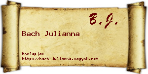 Bach Julianna névjegykártya